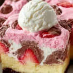 Triple Layer Neapolitan Sheet Cake First Image