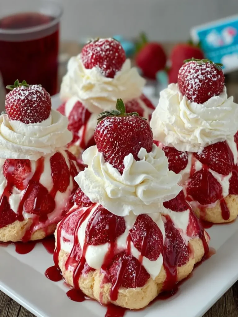 Strawberry Cream Puff Dessert First Image