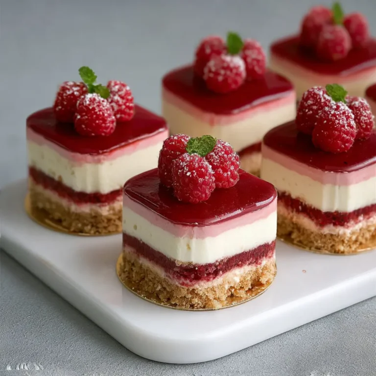 Raspberry Layered Cheesecake Desserts First Image