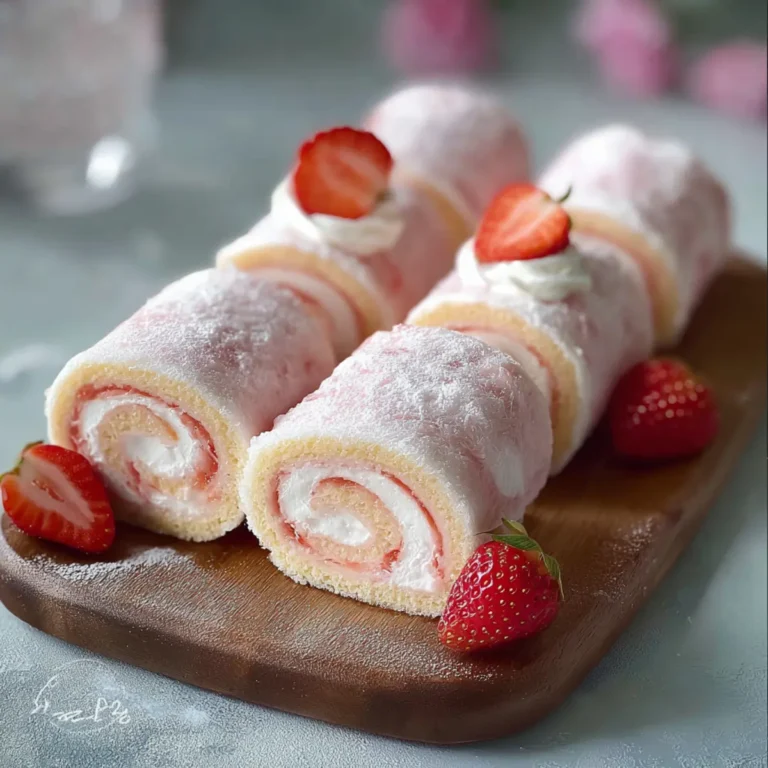 Delicate Strawberry Cream Rolls First Image