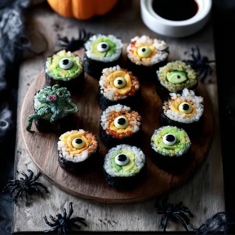Spooky Halloween Sushi Rolls First Image