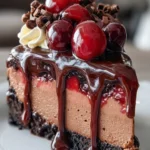 Decadent Chocolate Cherry Cheesecake First Image