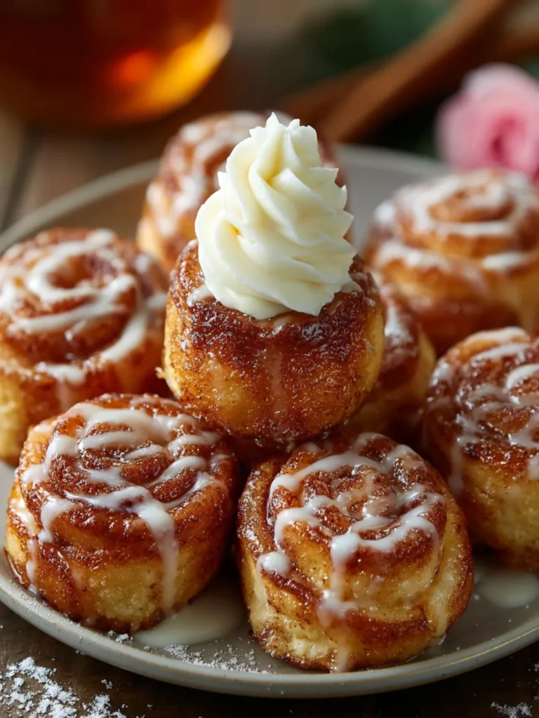 Mini Cinnamon Roll Bites Recipe First Image