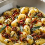 Potato Gnocchi in a Sage Sausage Butter Sauce First Image