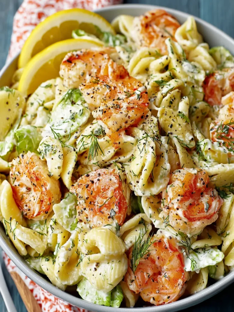 Seafood Pasta Salad Recipe with Shrimp and Crab First Image