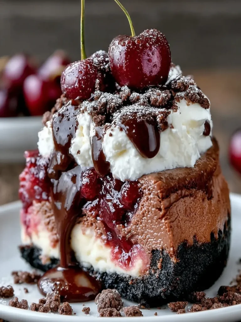 Decadent Cherry Chocolate Cheesecake First Image