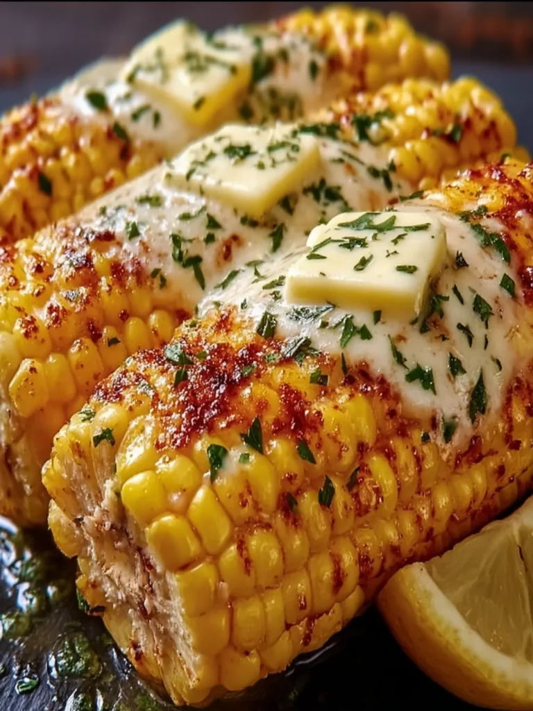 Cheesy Herb Butter Corn Recipe First Image