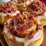 Glazed Bacon Cinnamon Rolls First Image