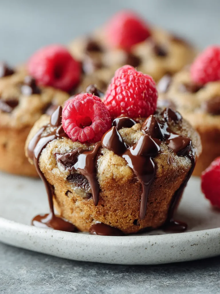 Chocolate Chip Raspberry Zucchini Muffins First Image
