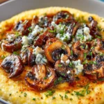 Creamy Garlic Polenta With Mushrooms First Image