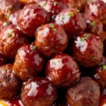 Grape Jelly Meatballs – 4 ingredients! First Image