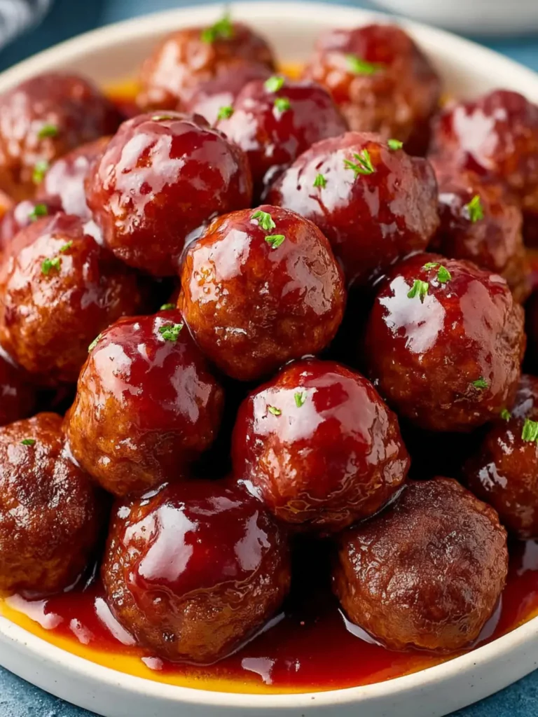 Grape Jelly Meatballs – 4 ingredients! First Image