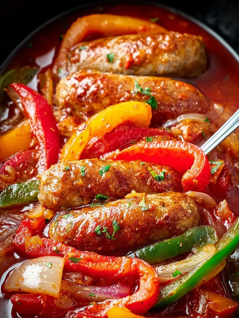 Crock Pot Sausage and Peppers First Image