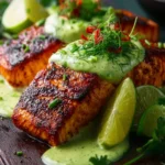 Cajun Salmon with Avocado Lime Sauce First Image