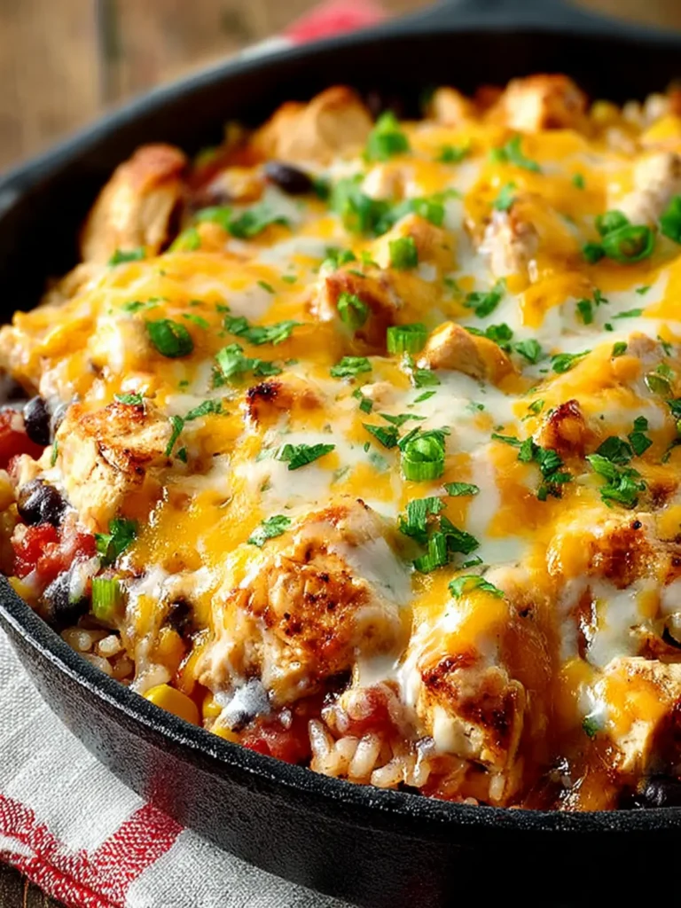 Cheesy Chicken Burrito Skillet First Image