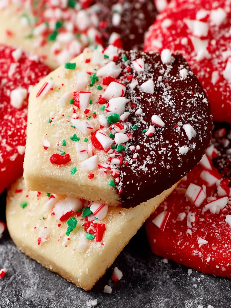 Peppermint Shortbread Cookies First Image