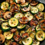 Savory Skillet Zucchini and Mushrooms Recipe First Image