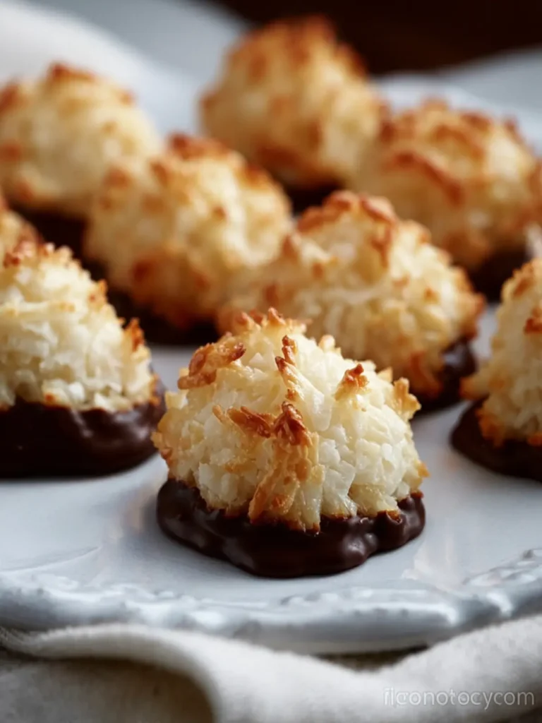 Easy Coconut Macaroons (Rounded Coconut Cookies) First Image