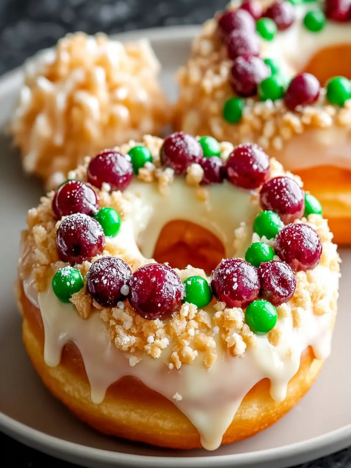 Vegan Christmas Wreath Doughnuts: Irresistibly Festive Treats