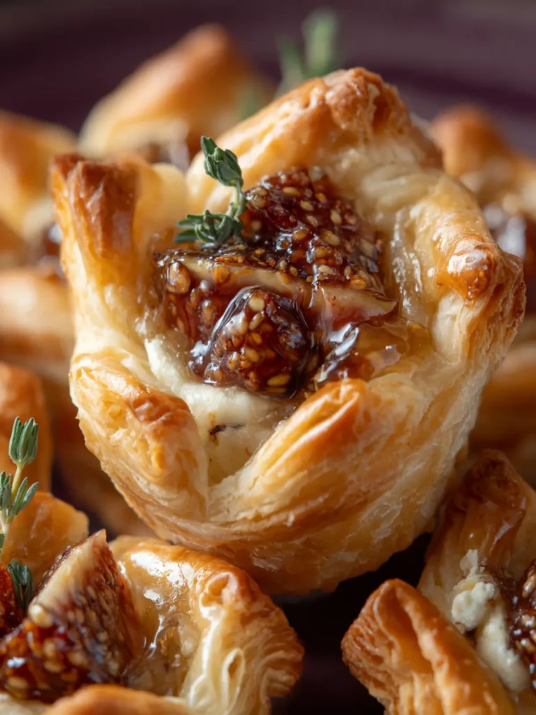 Brie and Fig Jam Puff Pastry Cups First Image