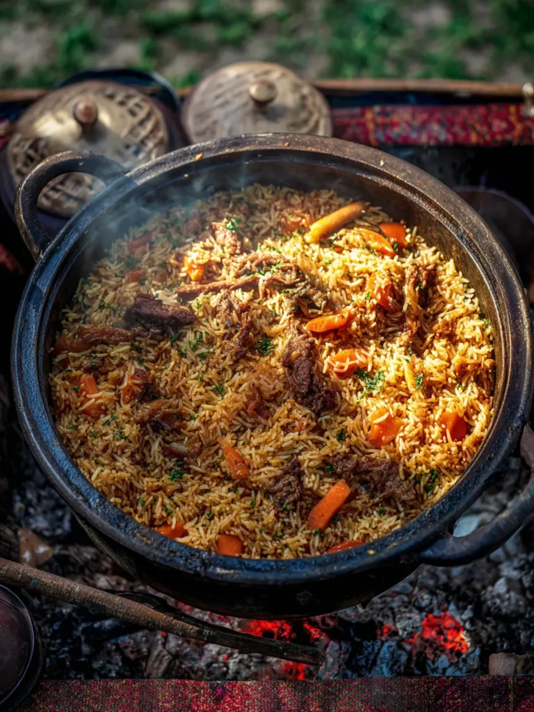 How To Make Uzbek Plov in Kazan (Outdoor Cooking) First Image