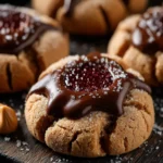 Chocolate Thumbprint Peanut Butter Cookies First Image