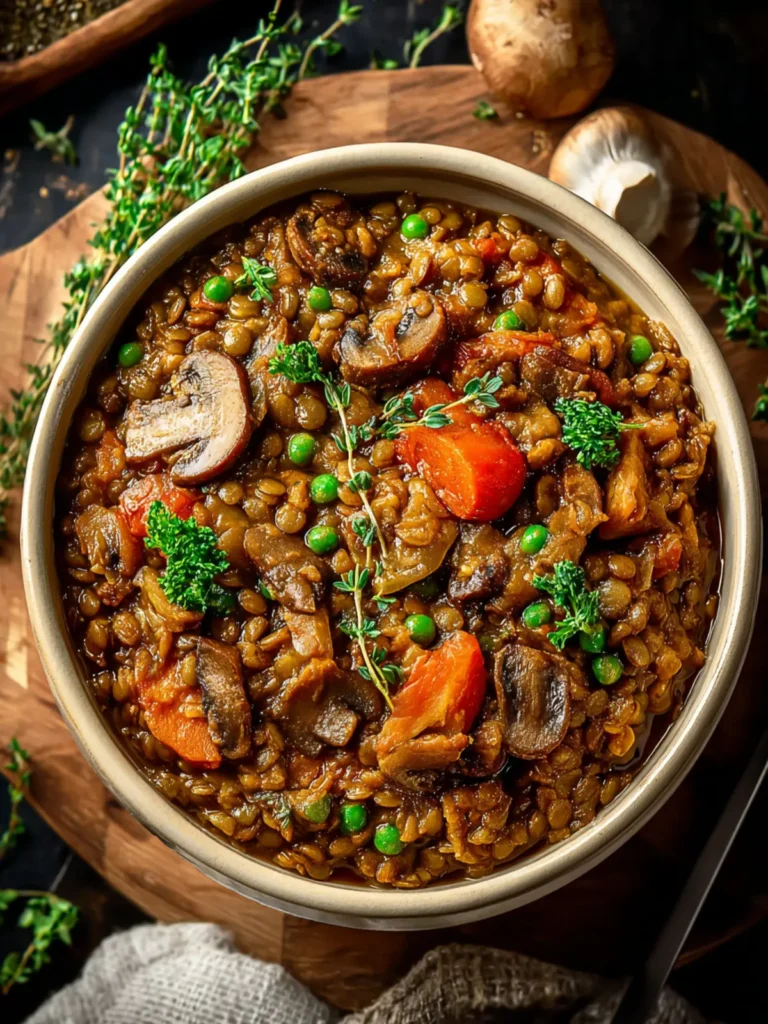 Hearty French Lentil Rice Mushroom Stew Recipe Delight First Image