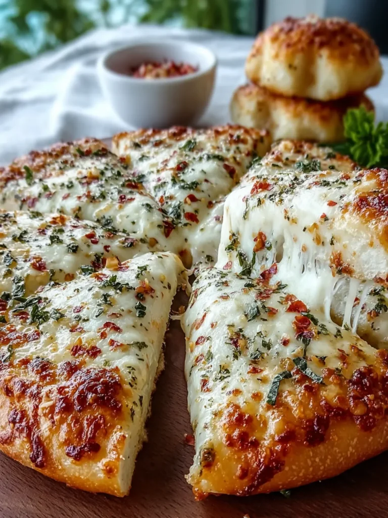 Cheesy Basil and Garlic Pizza First Image