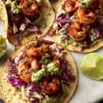 Easy Hot Honey Shrimp Tacos with Cabbage Lime Slaw First Image