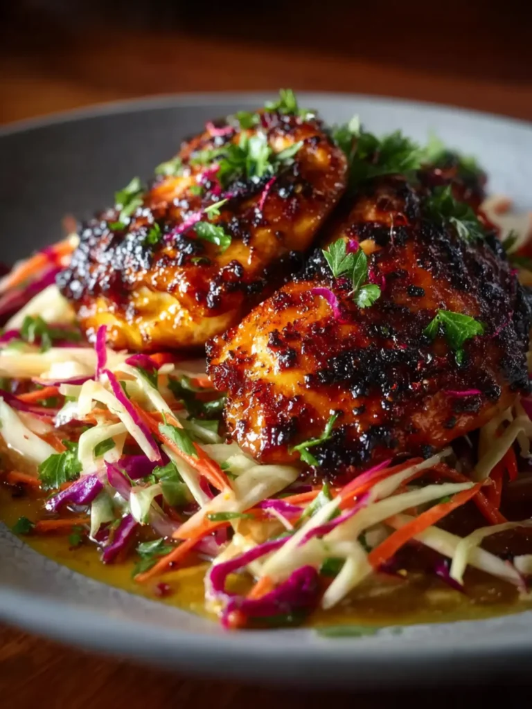 Sticky Apple Cider Chicken with Crisp Autumn Slaw First Image