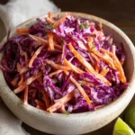 Easy Purple Cabbage Coleslaw with Carrots (Creamy) First Image