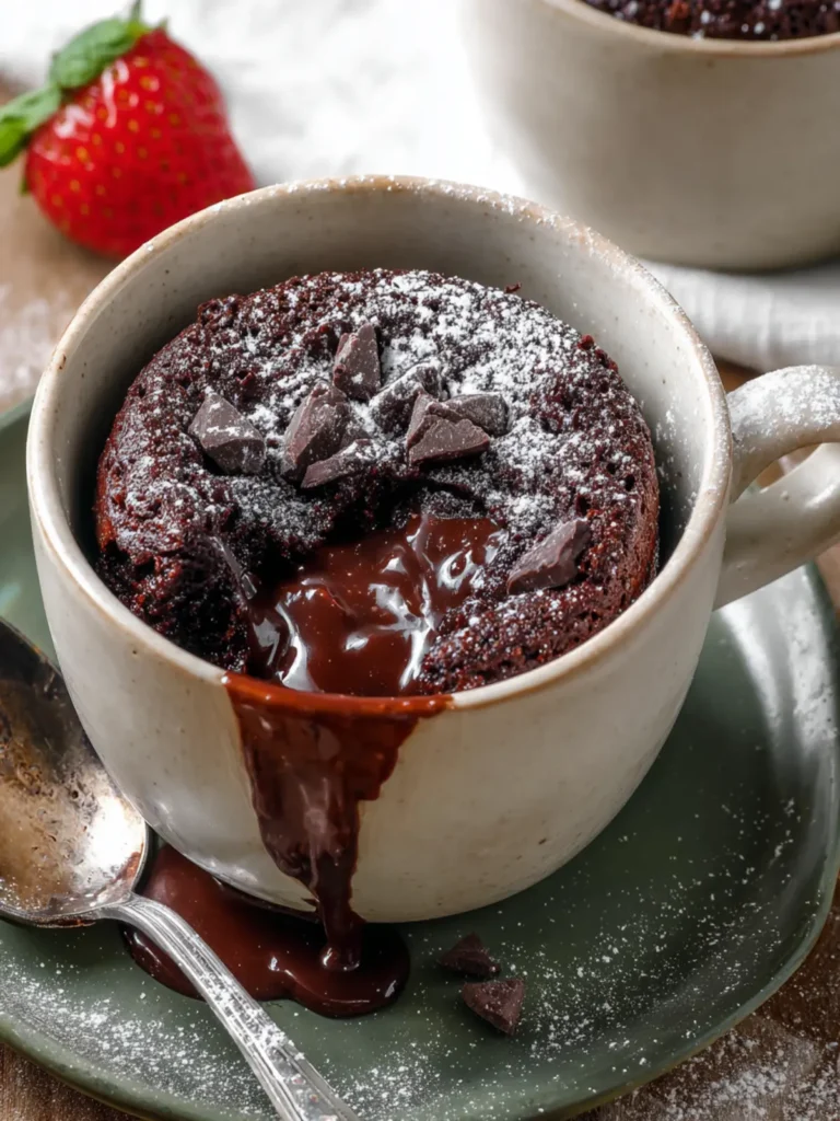 Chocolate Molten Lava Cake in a Mug First Image