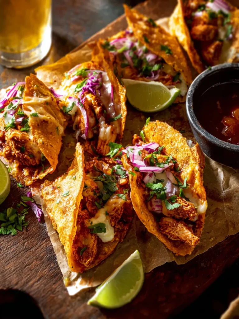 Crispy Mini Chipotle Chicken Tacos. First Image