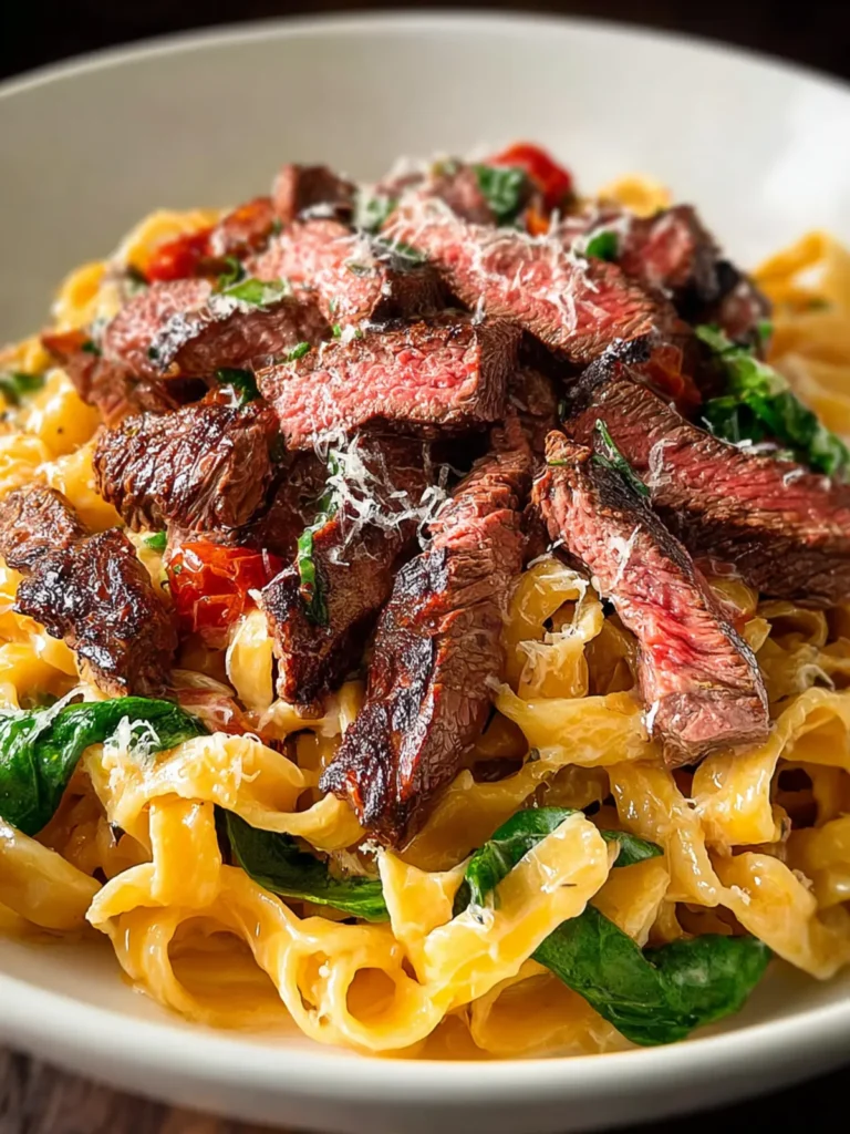 Irresistible Steak Pasta: A Creamy Delight to Savor First Image