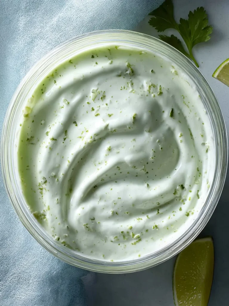 Simple Cilantro Lime Yogurt Sauce with Greek Yogurt First Image