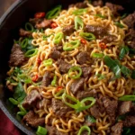 Chili Garlic Beef Noodles First Image