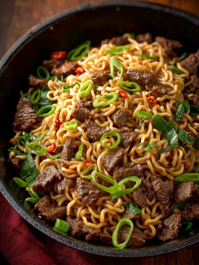 Chili Garlic Beef Noodles First Image