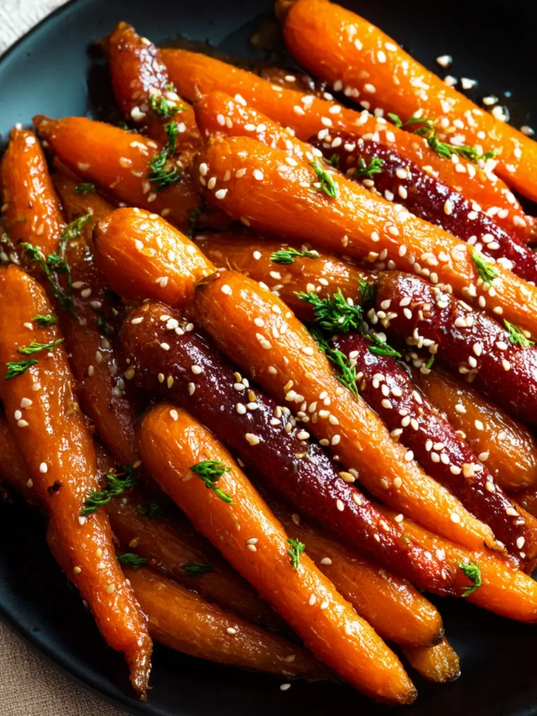 Miso Glazed Carrots with Sesame Seeds First Image