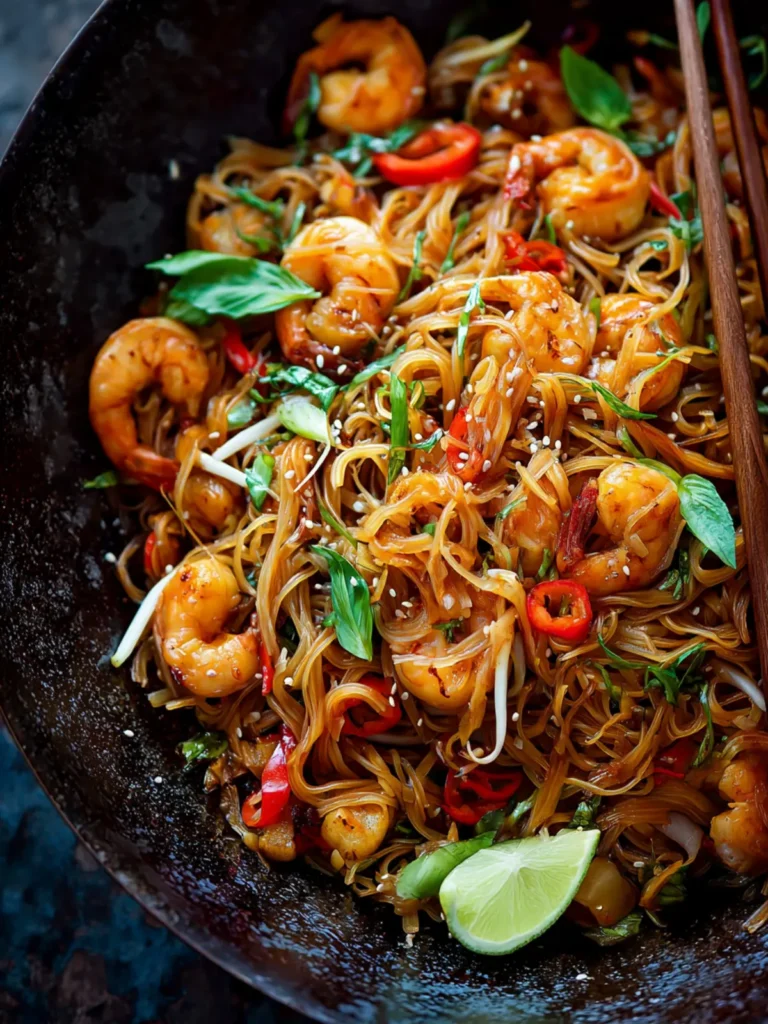 One Pan Simple Asian Shrimp Noodles First Image