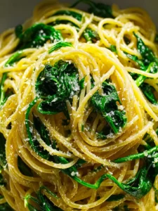 Lemon Butter Spinach Spaghetti First Image