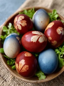 naturally dyed Easter eggs First Image